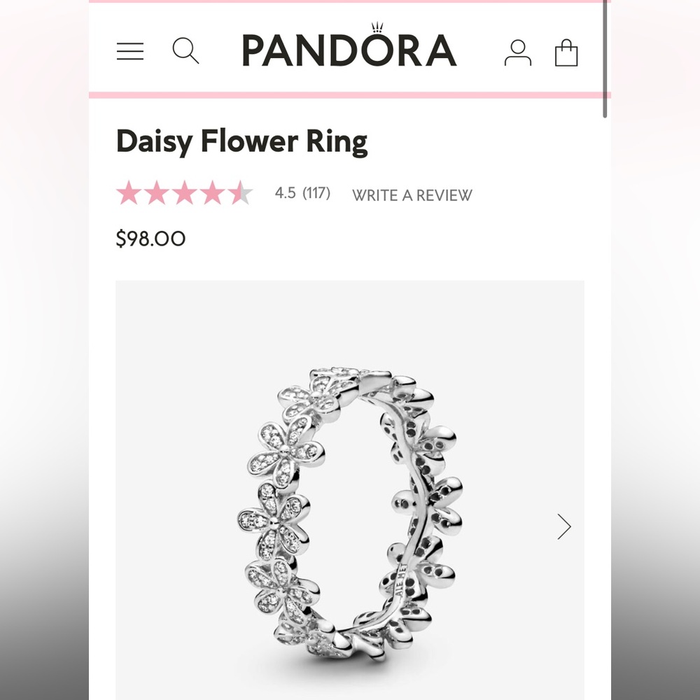 Pandora Daisy Flower Ring